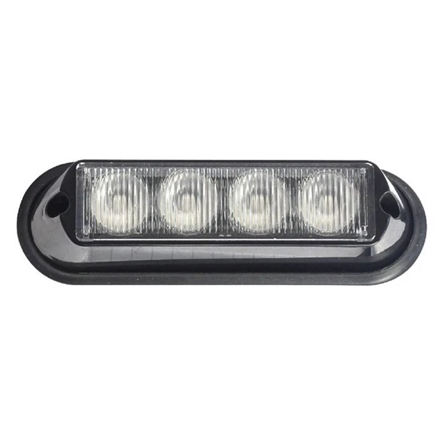 Maypole Lampada strobo LED Ambra con Sindone - 4x3W - 12/24V (MP4113B) - Singola
