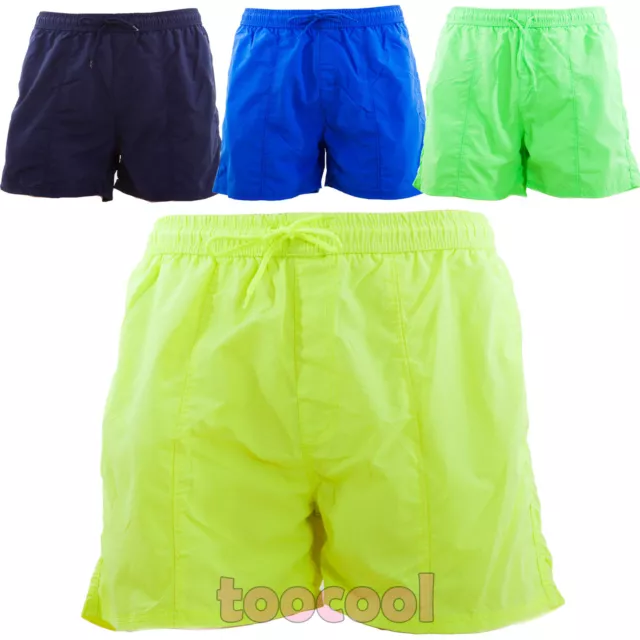 Bermuda uomo costume FLUO pantaloncini mare boxer swimsuit nuovi JY-201