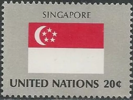 United Nations 363 New York Singapur Flagge 20c Einzel MNH 1981