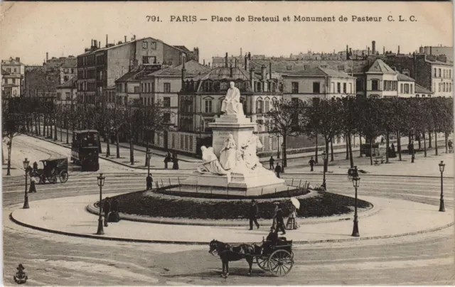 CPA PARIS 7e Place de Breteuil Monument de Pasteur (998157)