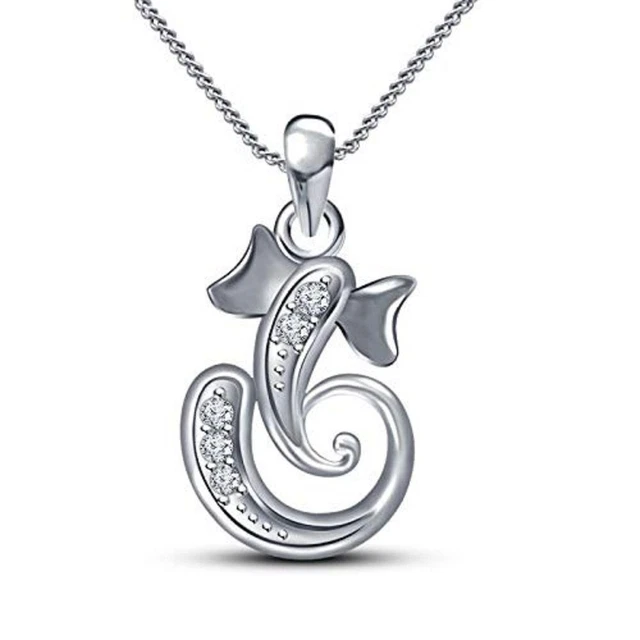 Indisch Traditionell 92.5 Sterlingsilber Amerikanisch Diamant Ganesha Anhänger
