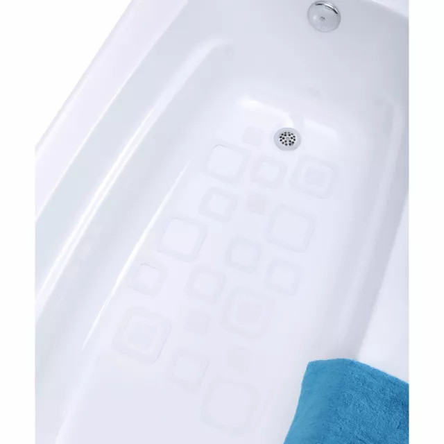 Adhesive Bath Treads (Square, Oval, Flower & Starburst) - White or Clear