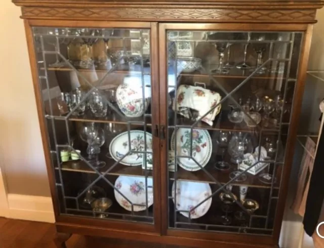 ANTIQUE Crystal Display Cabinet