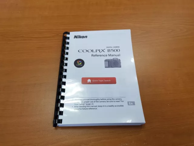 Nikon Coolpix B500 Camera Printed Instruction Manual 195 Pages A5 Free Postage