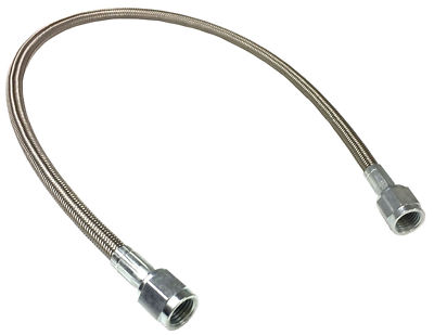 Turbo Oil Feed Line 24" Steel Braided -4An -4 AN Fitting Str x Str ,Made In USA