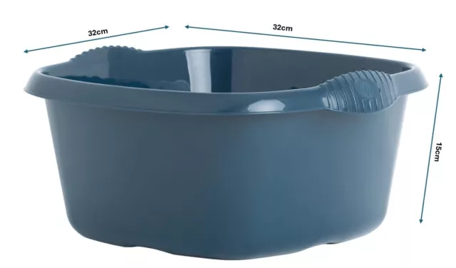 Plastic Storage 32cm Washing Up Sink Bowl Strong Durable Basin Tub Kitchen/Bath