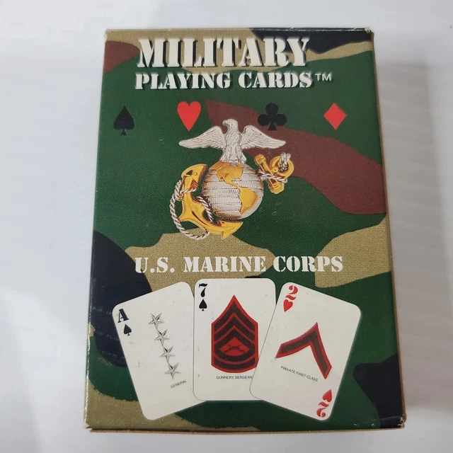 MILITARY PLAYING CARDS U.S. Marine Corps Insignia Rank Identification Patriotic 13.72 PicClick CA