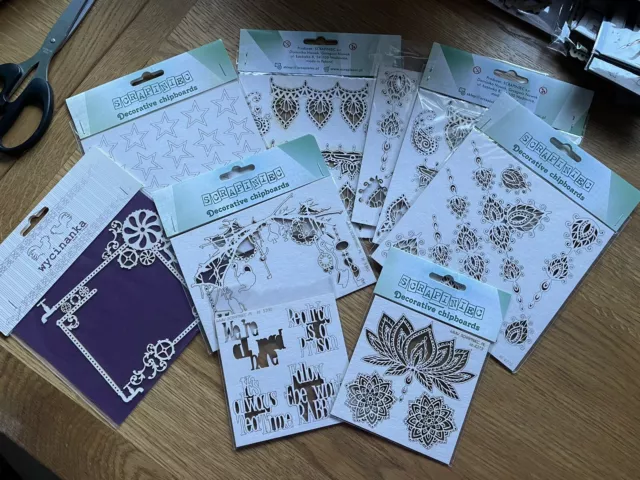 Scrapiniec Decorativo Chipboard Scrapbooking Chipboard Joblot Artesanía Limpieza