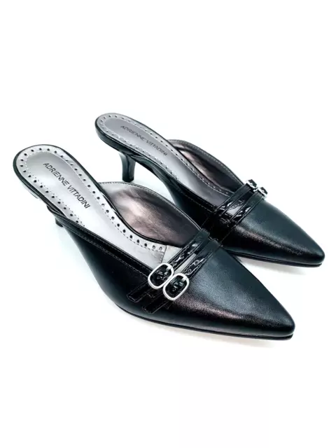 Adrienne Vittadini Footwear Paton Mules- Black, US 6M 2