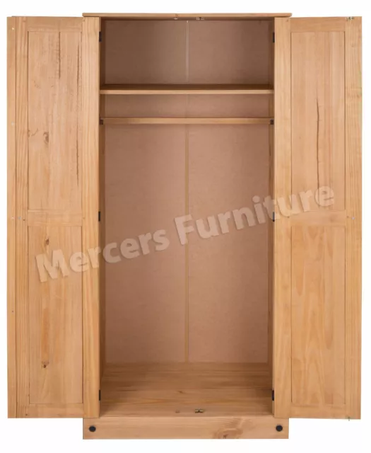 Corona Wardrobe 2 Door Budget Mexican Bedroom Solid Pine by Mercers Furniture® 2