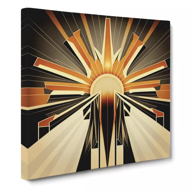 Sun Art Deco Canvas Wall Art Print Framed Picture Decor Dining Room Living Room