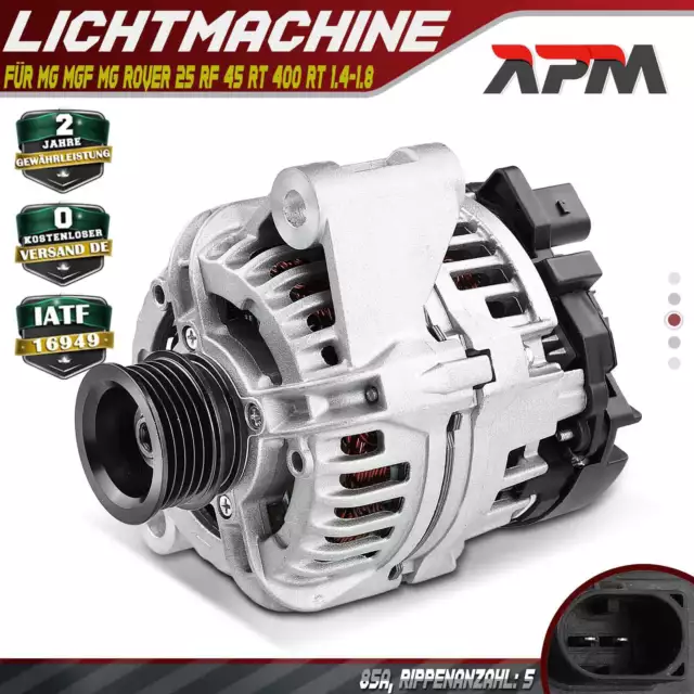 Alternatore Generatore 85A per MG Mgf MG Rover 25 RF 45 Rt 400 Rt 1.4-1.8