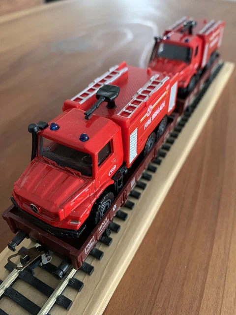 RARE JOUEF lot 2 Wagons Marchandise Plat HO + 2 Camions De Pompier Neufs.