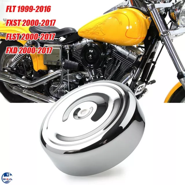 Chrome 7" Air Cleaner Cover Plain Fit for Harley Touring Softail FLST FXST Dyna