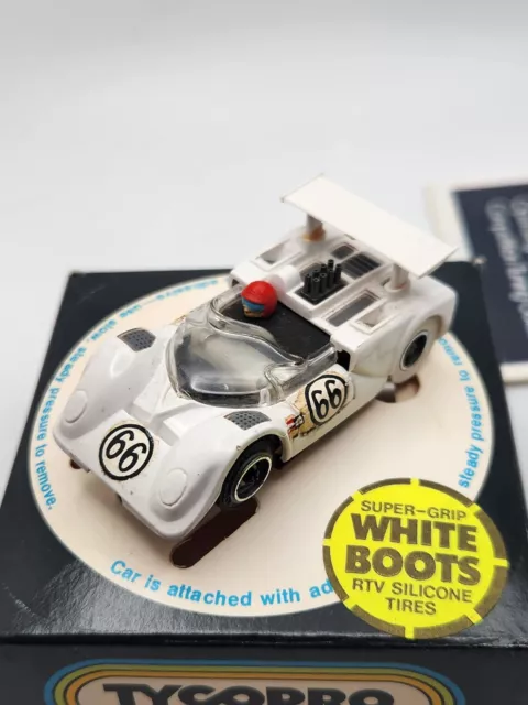 1970's TYCO TYCOPRO #8821 CHAPARRAL NON LIGHTED HO SLOT CAR IN CUBE BOX  !! WOW 2