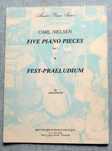 Carl Nielson Five Piano Pieces Op3 for Solo PIANO Sheet Music Book in VGC