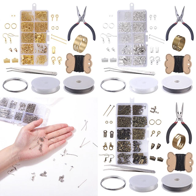 DIY Jewelry Making Findings Supplies Starter Repair Tools Kit Bracelet Earrings