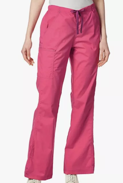 NWT  WonderWink Women's Wonderflex Grace Scrub Pant, Hot Pink Size S