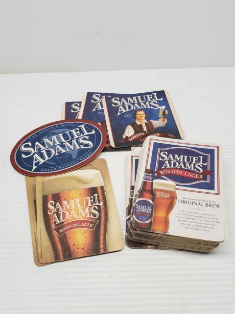 Posavasos de cerveza Sam Adams lote de 33 barra de mesa original Brew Boston Lager sin usar