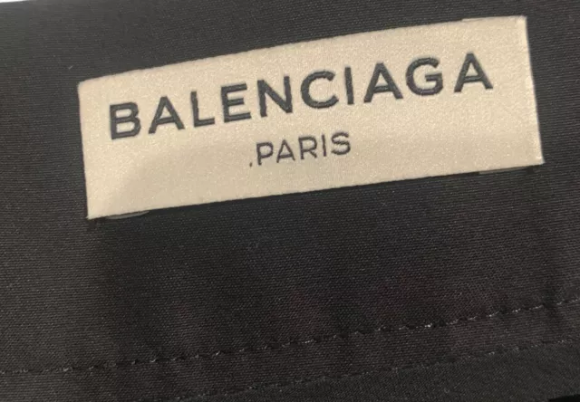 BALENCIAGA Paris 100% Cotton black zip wrap mini skirt Size 36 UP57 2013 01588 2