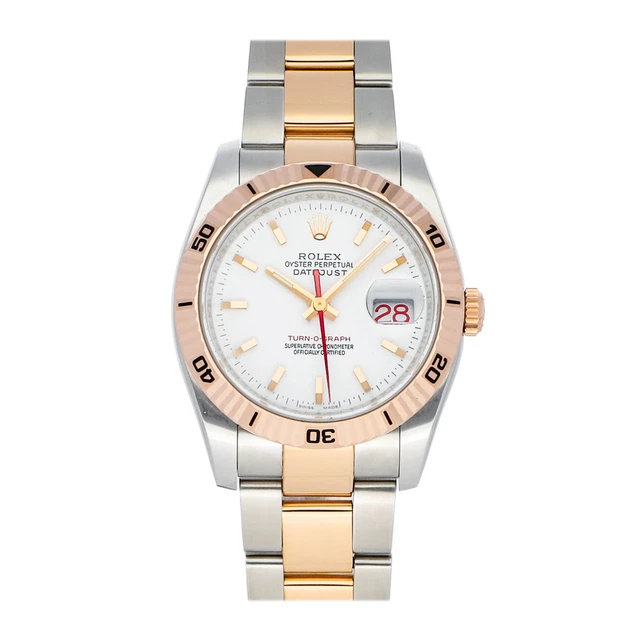Rolex Datejust Turn-O-Graph Auto Steel Everose Gold Mens Bracelet Watch 116261 Rolex Datejust Turn-O-Graph Auto Steel Everose Gold Mens Bracelet Watch 116261