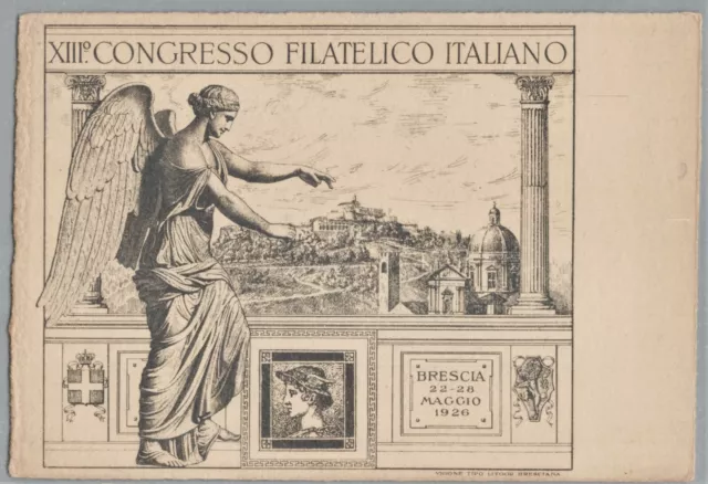 Cartolina XIII CONGRESSO FILATELICO ITALIANO - Brescia 22-28 Maggio 1926