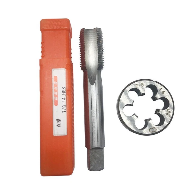 7/8”-14 HSS Machine Thread Tap And UNF Round Thread Die Right Hand