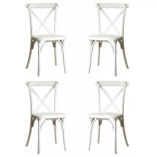 4-Pack Resin X-Back Dining Chair Mid Century Chair Modern Chair for Kitchen