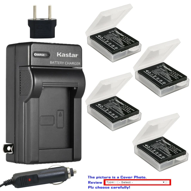 Kastar Battery AC Charger for Ricoh DB-60 DB-65 Ricoh GR G600 G700 G700SE
