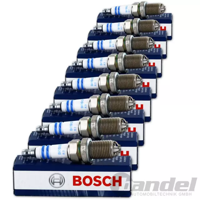 8x BOSCH ZÜNDKERZE 4-POLIG passend für PORSCHE CAYENNE PANAMERA V8 4.8 S + GTS