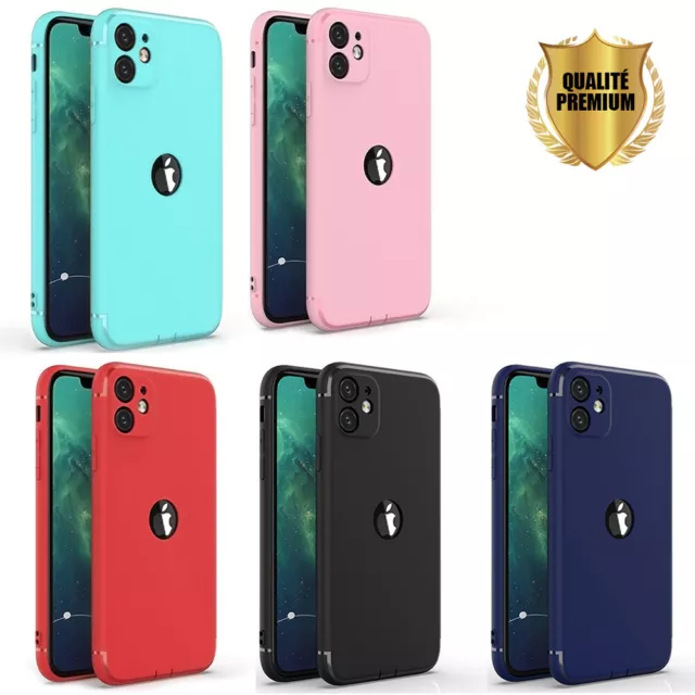 COQUE ANTICHOC TPU PROTECTION pour iPhone 11 PRO MAX,12,mini, 13,6S 7 8 5 SE XS