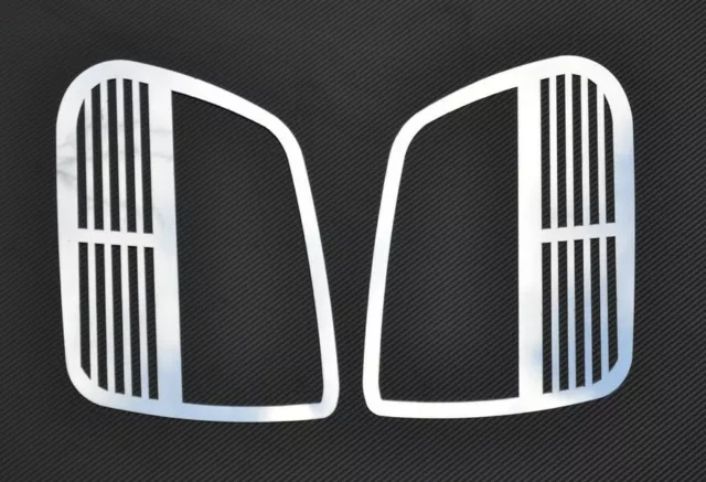 2x Acier Inoxydable Miroir Poli Grille Ventilation Décorations pour Scania L.