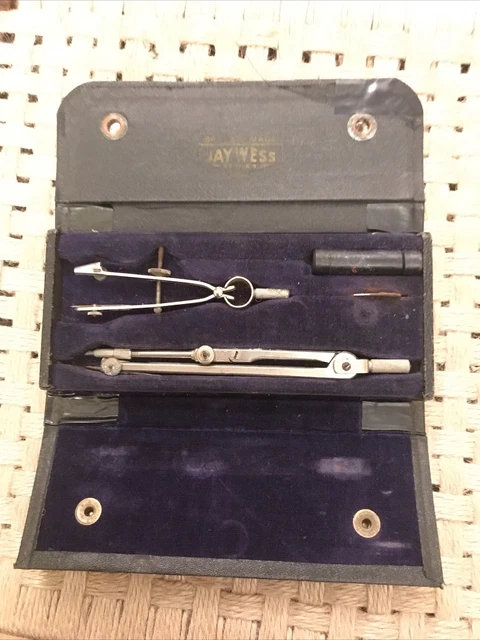 VINTAGE JAYWESS SERIES Technical Draughtman Drawing Compass Set Boxed £ ...