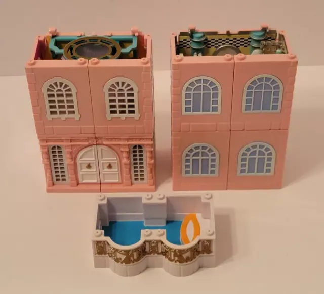 Vintage Polly Pocket Bluebird 1999 Dream Builders Deluxe Mansion 4 Rooms