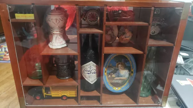 COCA COLA 100 ANNIVERSARY CENTENNIAL CELEBRATION BOTTLES Shadow WOODEN BOX