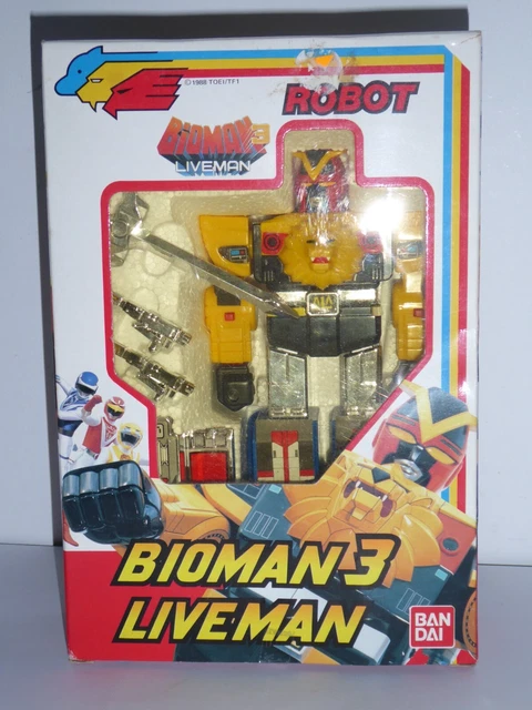 Figurine Bioman 3 Liveman Lion Jaune - Jeux & Jouets