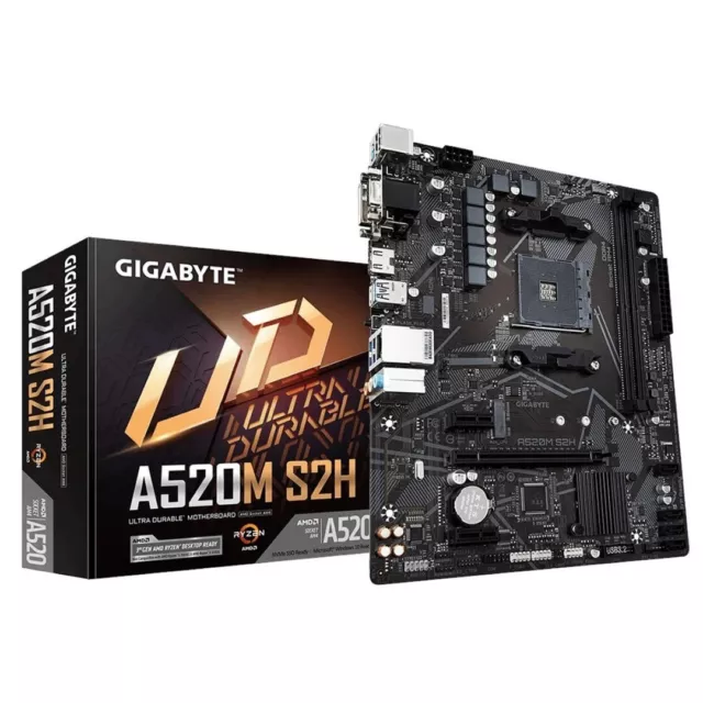 Gigabyte A520M S2H AMD Socket AM4 Micro-ATX Motherboard