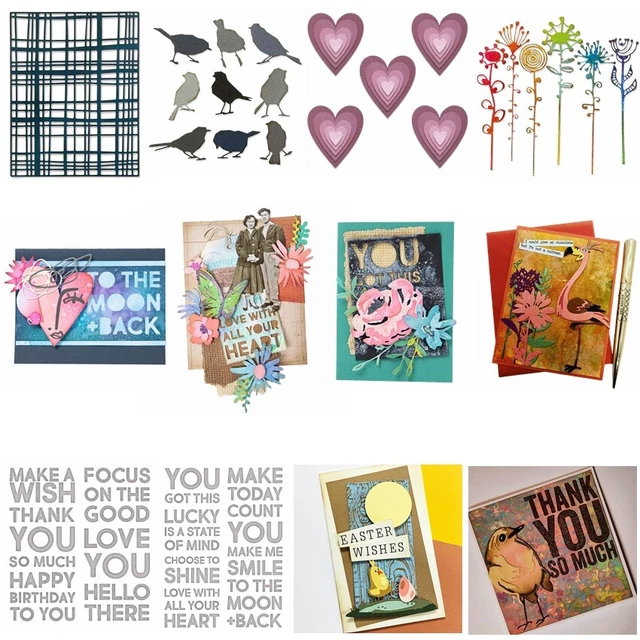 HAPPY EASTER WISHES Love Metal Cutting Die DIY Scrapbooking Embossing