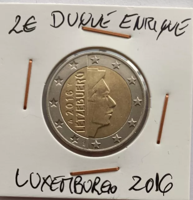 Luxembourg, year 2016, €2, Duke Henri of Luxembourg.