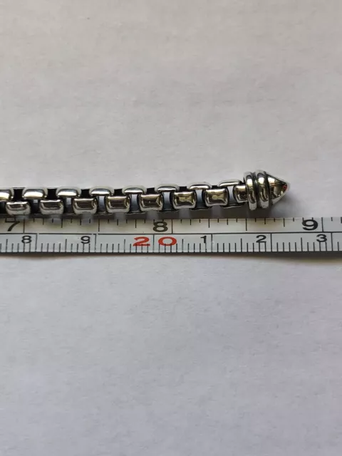 DAVID YURMAN XL Box Chain Bracelet 5mm 8.75” L Sterling Silver w/DY ...