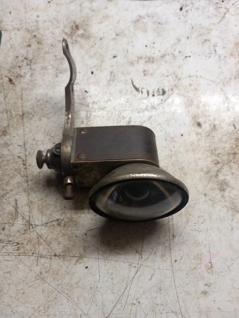 Phare Rond Ancien Pour Vélo Ou Moto - Style Obus, Collection Vintage, D'origine Française, D'occasion