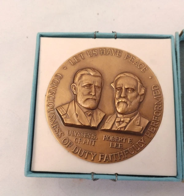 American Civil War Centennial Medallion - Generals Lee & Grant 1961-1965