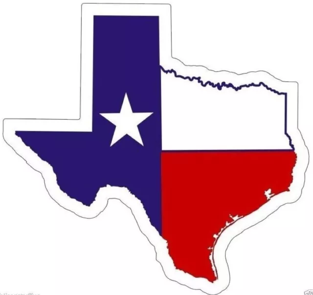 Texas Shape Flag Map Toolbox Helmet Bumper   Sticker Decal Made In Usa