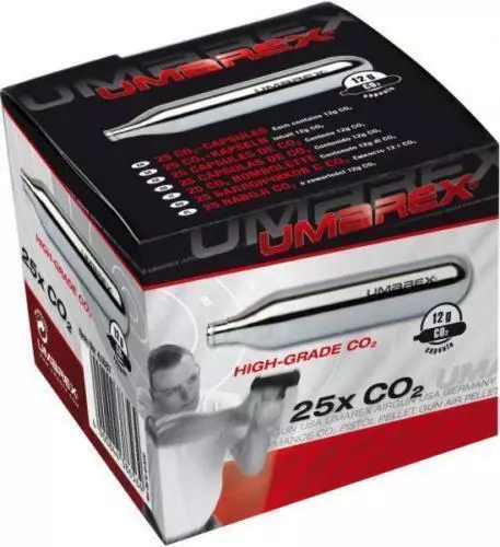 40 capsules Umarex 12 g de CO2 Softair paintball fusil à air comprimé en vrac dans le carton