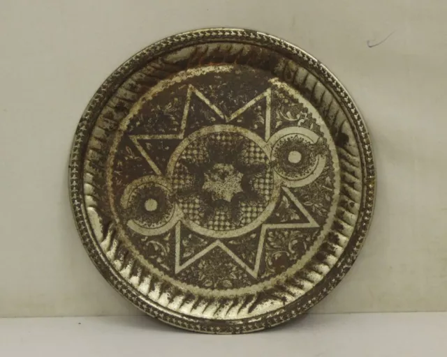 Old Beautiful Litho Print Wall Decor Round Tin Tray Collectible 10586