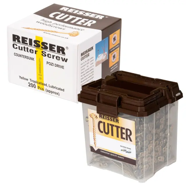 Reisser Wood Screws Countersunk Cutter Non-Split Thread High Performance Ribbed