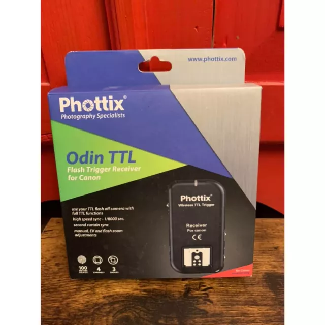 NIB Phottix Photography Specialists Odin TTL Flash Trigger Receiver Canon Camera