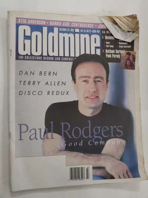 Goldmine Record & CD Collectors Magazine Oct 24 1997 Paul Rodgers M364