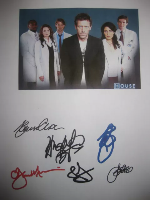 House MD Signed TV Pilot Script X6 Hugh Laurie Omar Epps Spencer MINT reprint