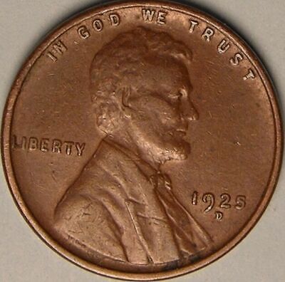 1925 D Lincoln Wheat Penny - G/VG